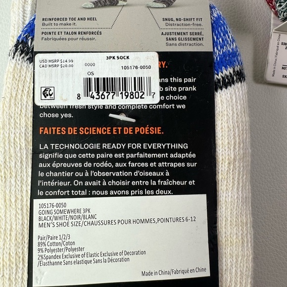 **18 Pack NEW Pair of Thieves Men's Striped Boot Crew Socks - Picture 3 of 4